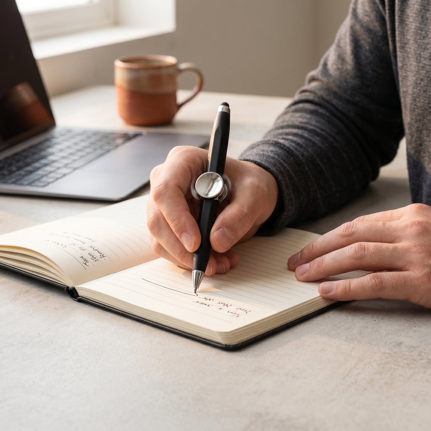 Premium Fidget Pen. Write, Spin, Illuminate